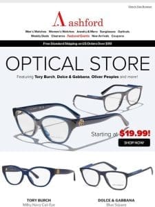 Chic & Affordable Opticals from $19.99!