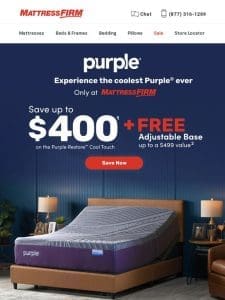 Chill out & save up to $400 on the Purple Restore