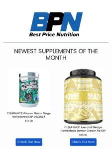 Choose from the Newest Supplements of the Month