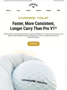 Chrome Tour: Faster， More Consistent， Longer Carry Than Pro V1