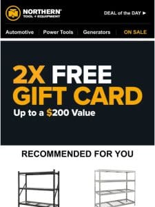 Claim Your FREE Gift Card Up To A $200 Value!