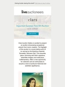 Clars Auction Gallery | Important Summer Fine Art Auction