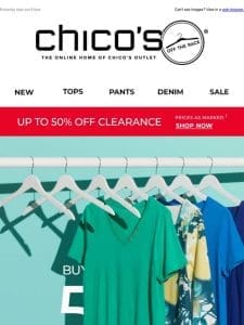 Classic tops， BOGO 50% off