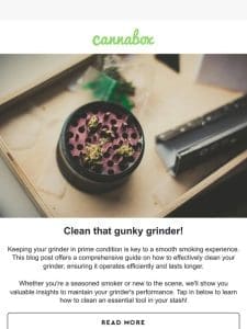 Clean that gunky grinder!