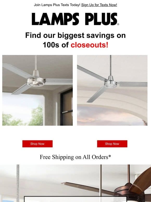 Clearance Ceiling Fans – While Supplies Last