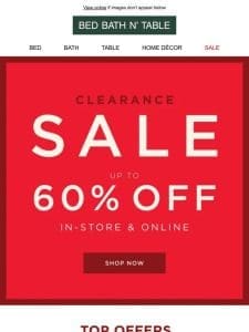 Clearance Sale NOW ON ? Save Up To 60%