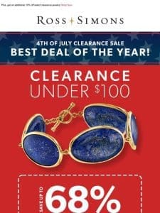 Clearance UNDER $100   Act now – this doesn’t happen often!