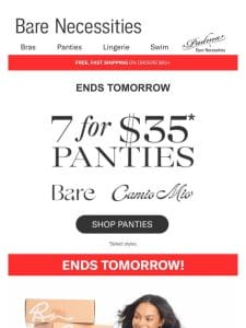 Clock’s Ticking – 7 For $35 Panties Deal Ends Tomorrow!