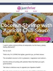 Coconut shrimp with apricot dipping sauce (recipe)