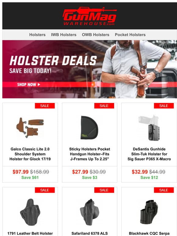 Comfort And Concealment Holsters | Galco Classic Lite Shoulder Holster for Glock 17 for $98