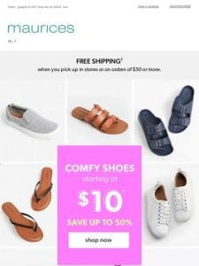 Comfy shoes starting at $10? Let’s kick it ?