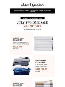 Coming soon: Up to 70% off home essentials