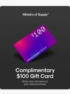 Complimentary $100 Gift Card: One Weekend Only