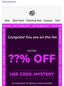 ?? Congrats! You’ve hit by a mystery code