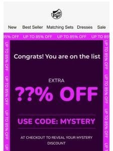 ?? Congrats! You’ve hit by a mystery code