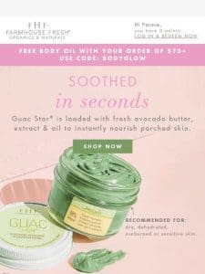 Cooling Greens for Parched Skin ??