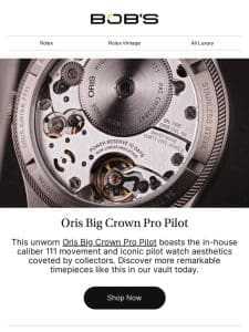 Coveted Unworn Oris Big Crown Pro Pilot Available Now