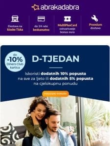 D -TJEDAN : -10% na ljetni shopping!   Do -40% na TCL TV + poklon