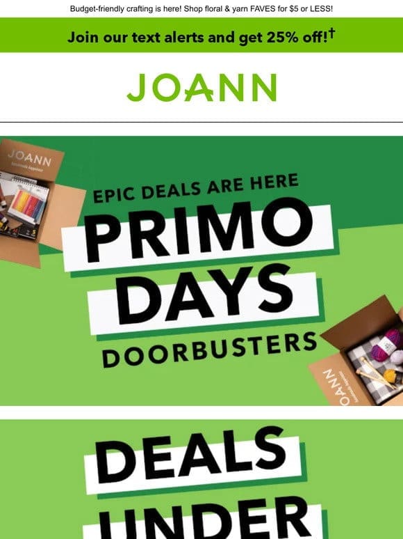 DOORBUSTERS   Shop BIG Deals NOW!