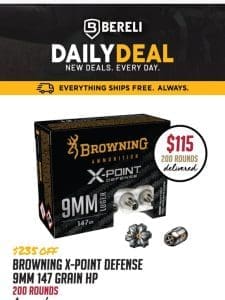 Daily Deal ? Below Cost! Browning X-Point 9mm HP On Sale ??