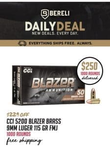 Daily Deal? We’ve Read Your Mind! CCI Blazer FMJ Ammo On Sale Now ?