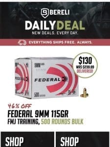 Daily Deal ?You NEED This! Federal 9mm FMJ Training Rounds