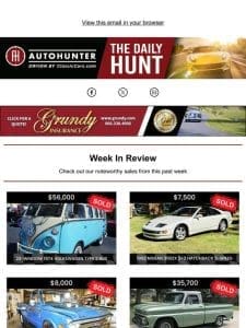 Daily Hunt: What sold and what to watch! ?