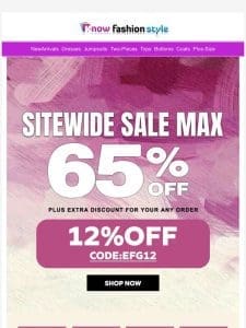 Daily sale max 65%OFF????Plus extra discount 12%OFF for U