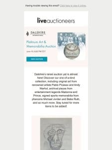 Dalshire International | Platinum Art & Memorabilia Auction