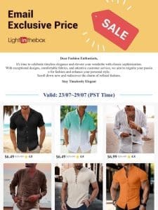 Dear —， we selected these from 600+ Flashsale products for you