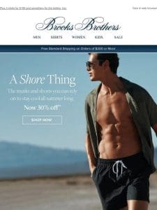 Deep dive: shorts & swim now 30% off!