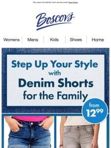 Denim Shorts From $12.99