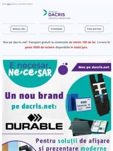 Descoperă brandul Durable pe dacris.net: Soluții moderne de prezentare pentru biroul tău!