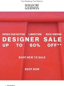 Designer Sale Up To 60% Off