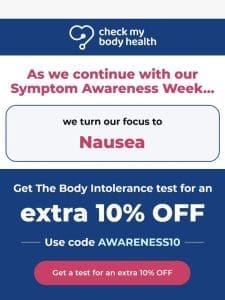 Did you know food sensitivities can cause nausea?