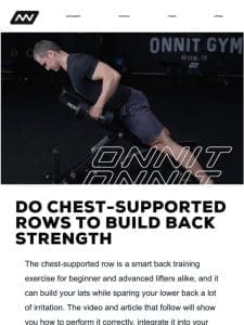 Do Chest-Supported Rows To Build Back Strength