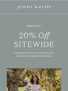 Don’t Miss 20% Off Sitewide