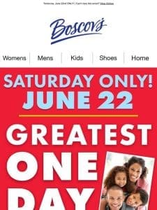 Don’t Miss Our Greatest One Day Sale