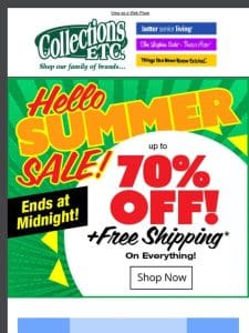 Don’t Miss Out: Hello Summer Sale Ending Soon!