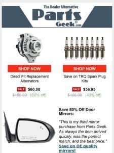 (Don’t Miss) The Biggest Savings on New Parts