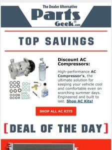 Don’t Sweat It! Up To 80% Off AC Parts