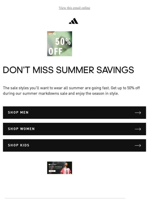 Don’t miss out on 50% off sale styles