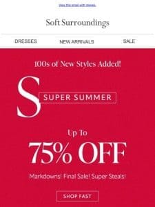 Dresses Up to 75% Off?!