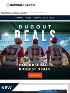 Dugout Deals Start Now! Save Up To 50%!