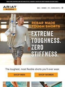 Durable， Flexible Work Shorts