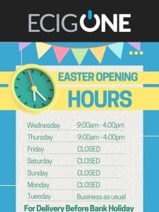 ?EASTER OPENING HOURS?