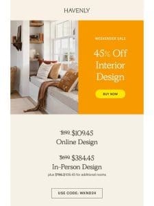 ENDS SOON: 45% off design packages