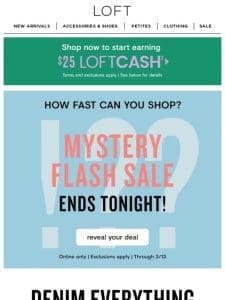 ENDS TODAY: Mystery Flash Sale