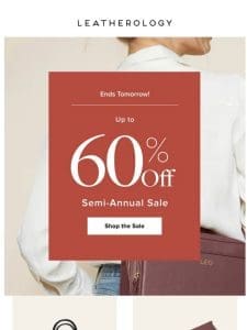 ENDS TOMORROW: Up to 60% Off