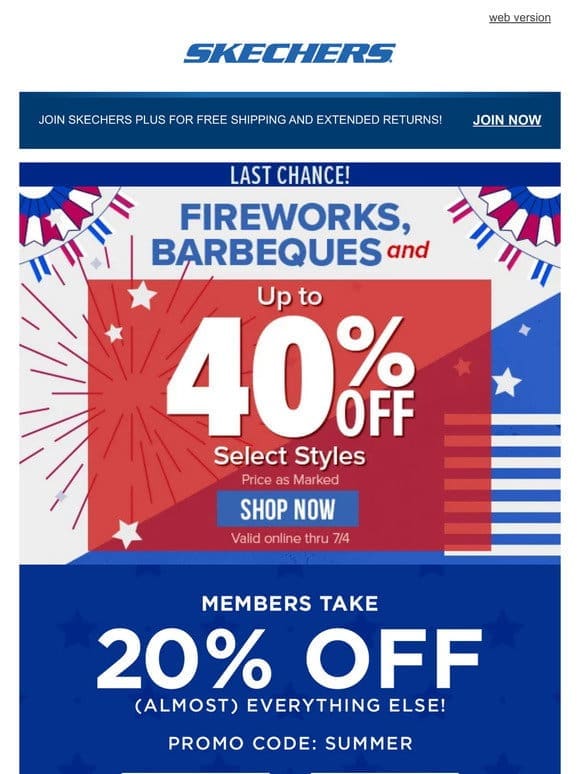 ENDS TONIGHT: Don’t miss the grand finale on 4th of July savings!